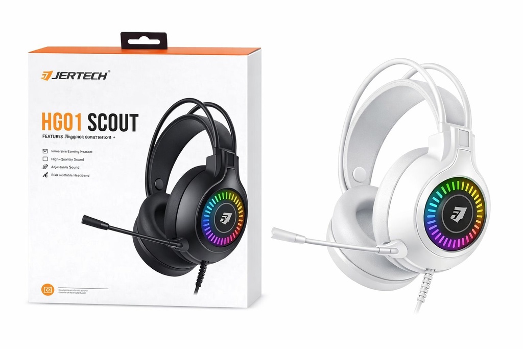 Auriculares JERTECH HG01 SCOUT Jack 3.5mm RGB