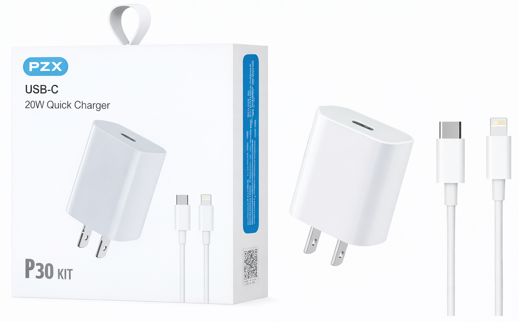 CARGADOR PZX 20W TIPO C A LIGHNTING (P39IP)