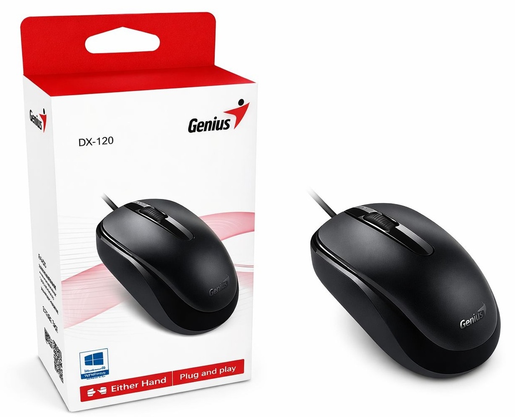 Mouse GENIUS DX-120 USB Alámbrico COLOR Negro