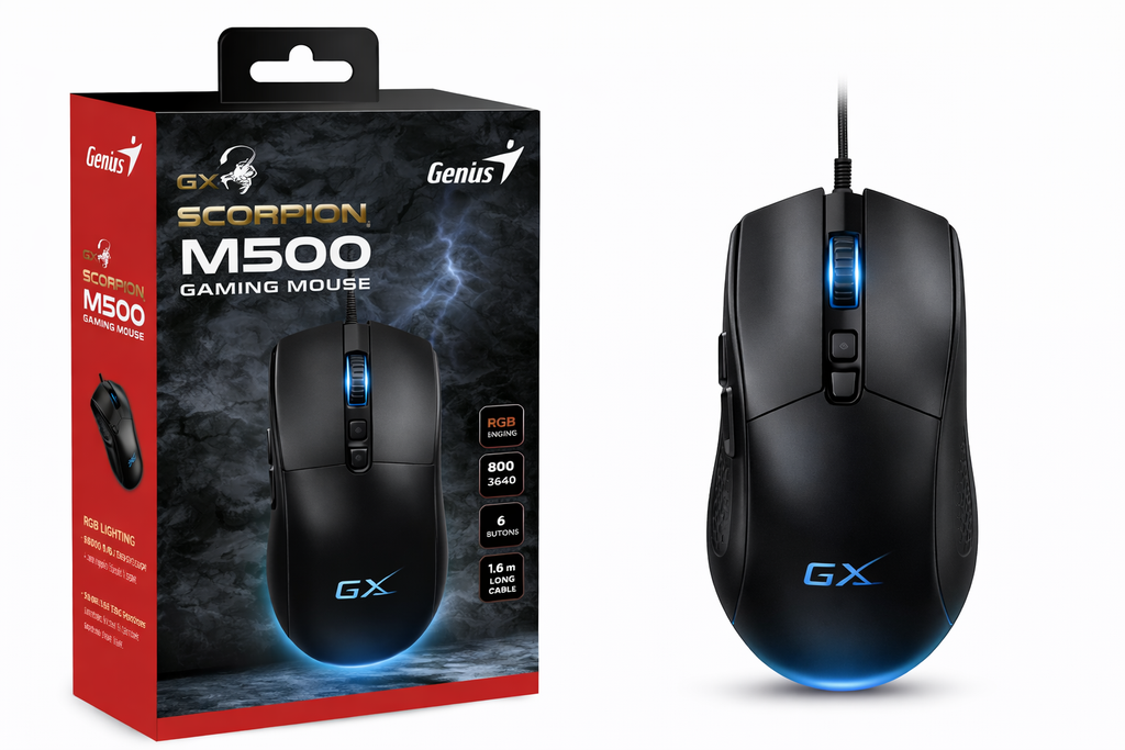 MOUSE GENIUS GAMER ALAMBRICO (M500)