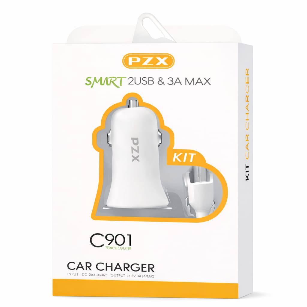 PZX Plugin Carro KIT C901 Carga Rapida 15W Puerto USB