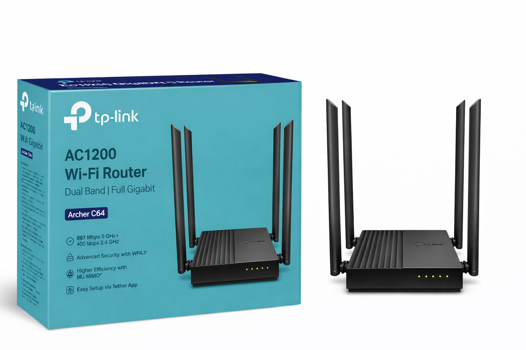 ROUTER TPLINK INALAMBRICO DUAL BAND MU-MIMO AC1200 (ARCHER C64)