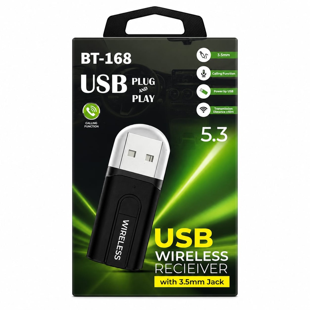 Adaptador de Bluetooth USB Dongle BT168