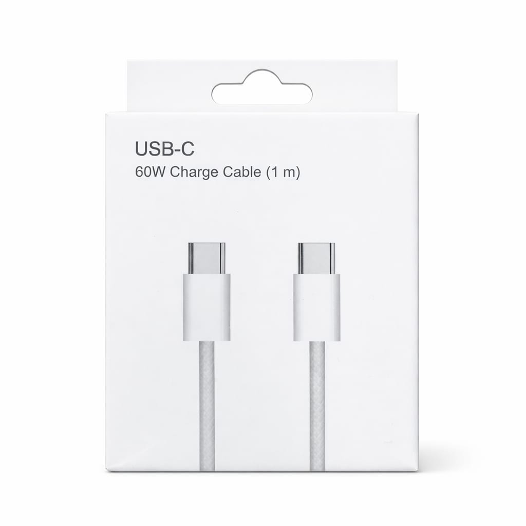 PZX Cable V195Carga Rapida Acordonado 60W de 1m Tipo C-C