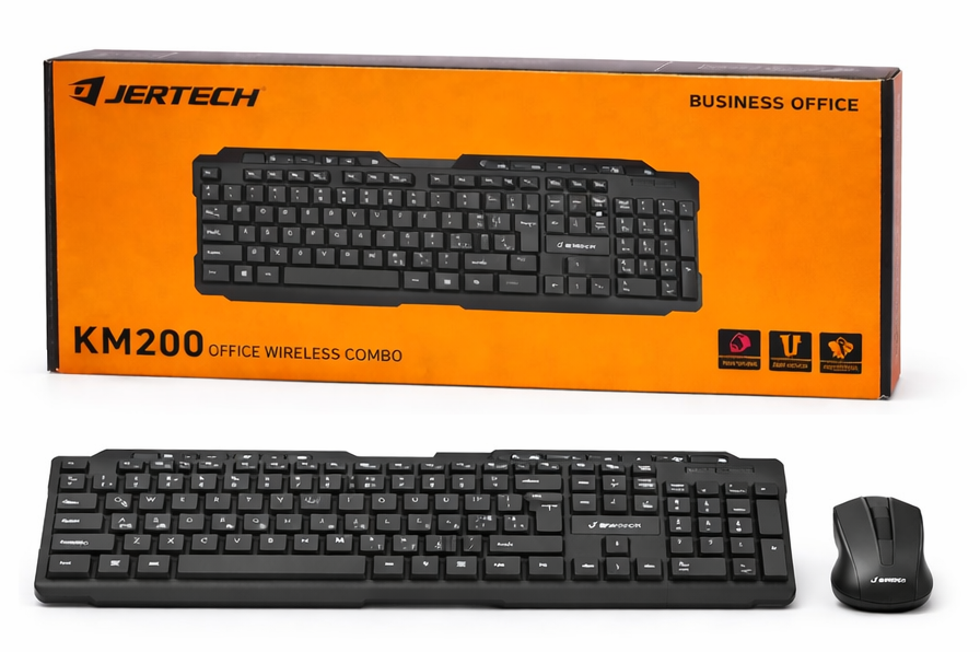 TECLADO Y MOUSE JERTECH INALAMBRICO (KM200)