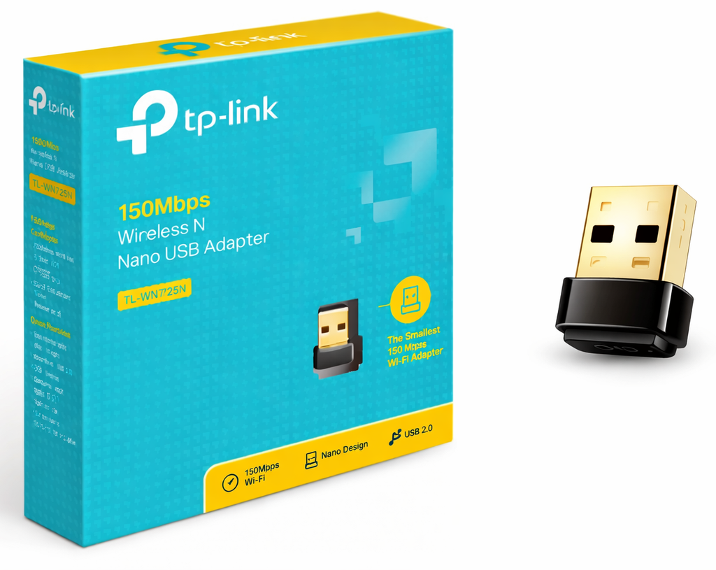 ADAPTADOR DE RED TPLINK NANO USB N 150MBPS 2.4GHz (TL-WN725N)