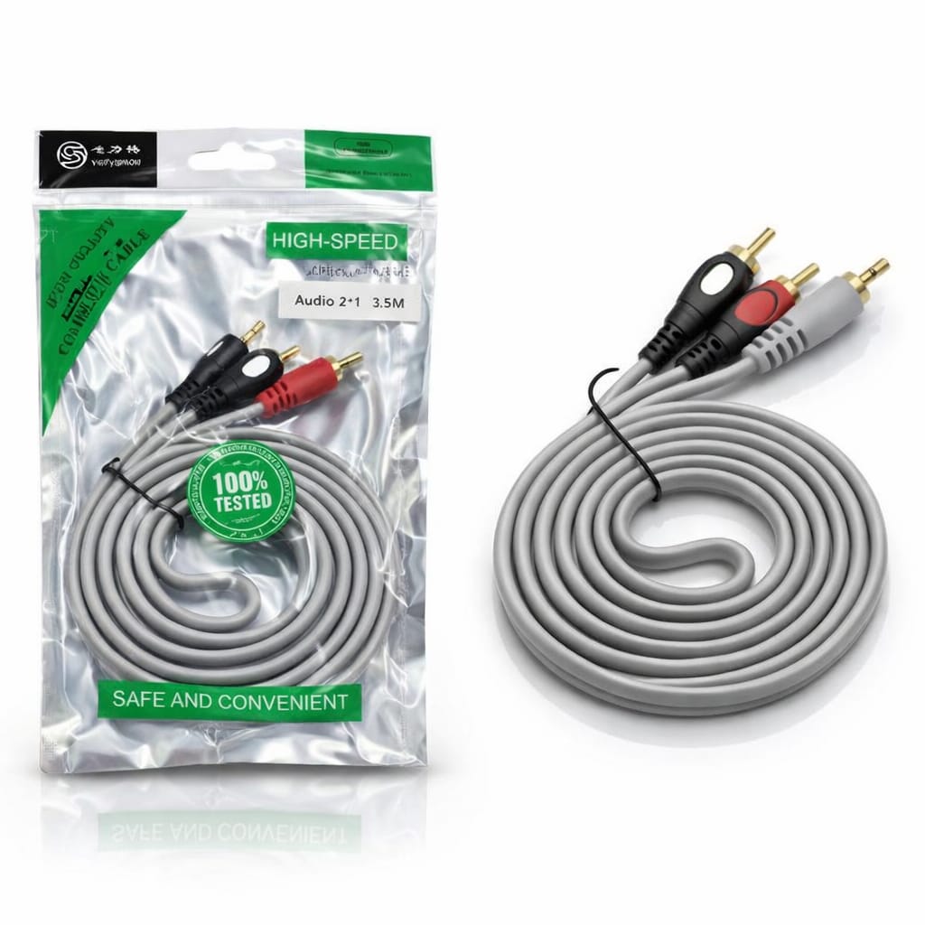 Cable Auxiliar 2x1 FINO 1.5M Jack 3.5mm