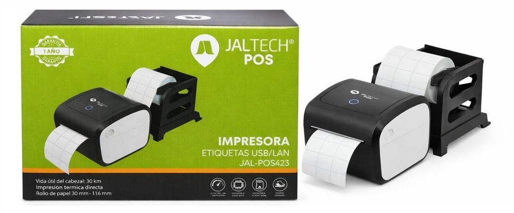 JALTECH POS Impresora Termica ETIQUETAS USB/LAN (40239)