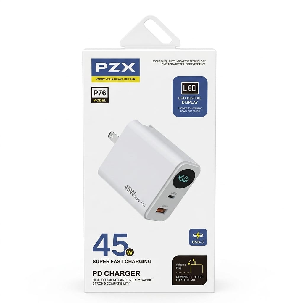 PZX Cargador P76 USB/C Super Fast Charging 45W