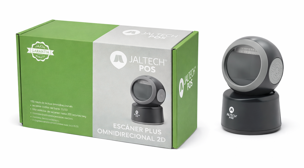 JALTECH POS Escaner Omnidireccional 2D Alambrico Plug and Play (JAL-40217)