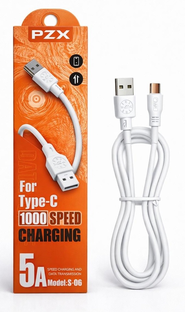 CABLE PZX 5A USB A TIPO C 1M (S-06)
