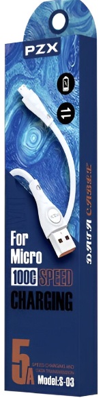 CABLE PZX 5A TIPO V8 1M (S-03)