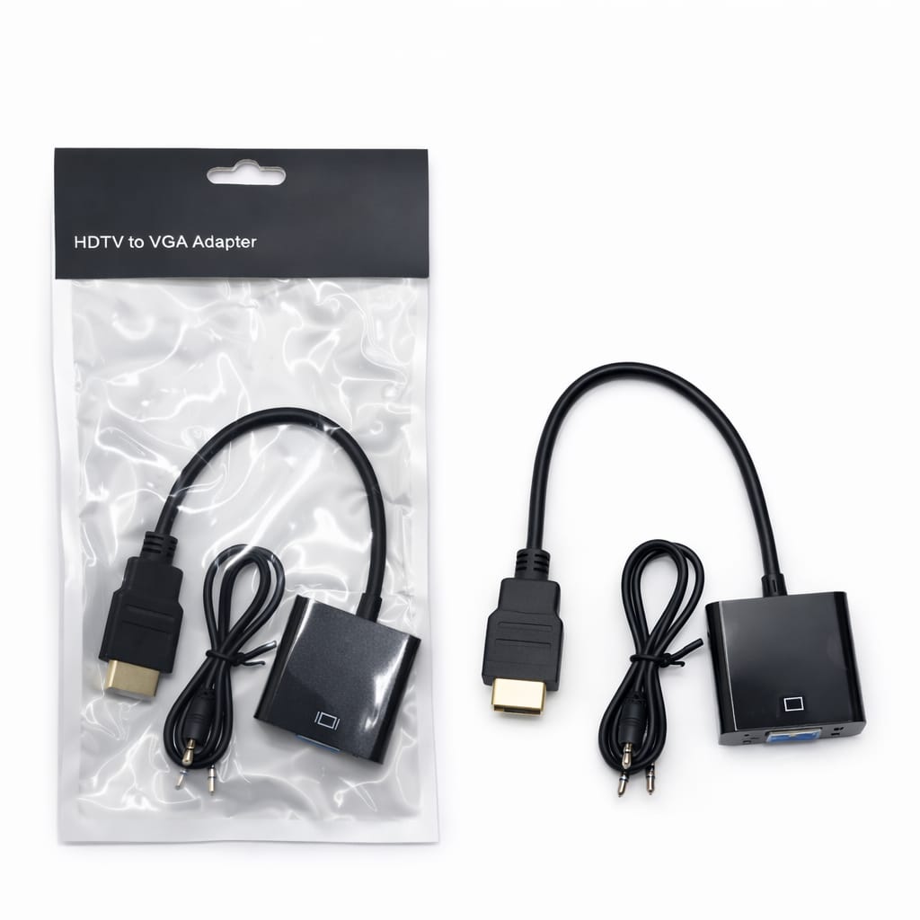 Cable HDMI a VGA + Cable Auxiliar