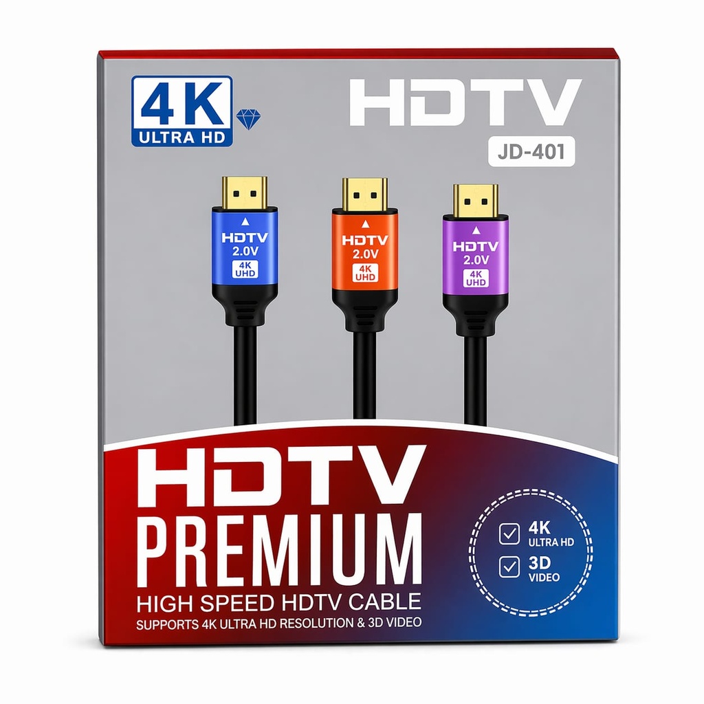 Cable HDMI 4K 5.0m Encauchetado V2.0 (ARC)