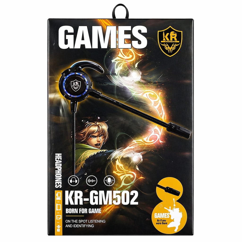 GAMER Earphone KR-GM501/2 Jack 3.5mm