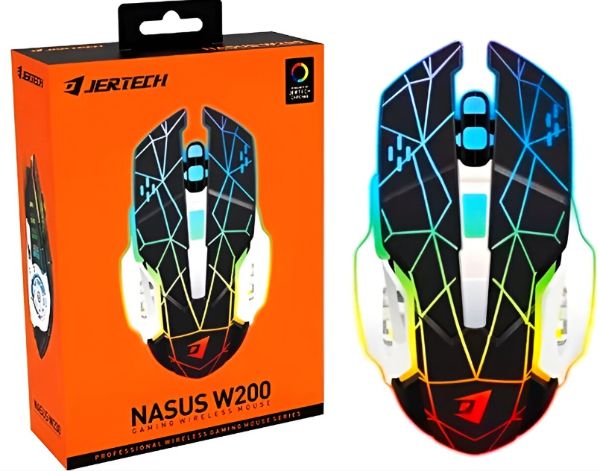 Mouse Gaming  W200 NASUS Inalámbrico USB 2400 DPI 6 Botones JERTECH  