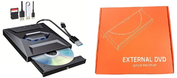 Unidad Quemadora Externa DVD 5en1 Velocidad 3.0 USB/TIPO C