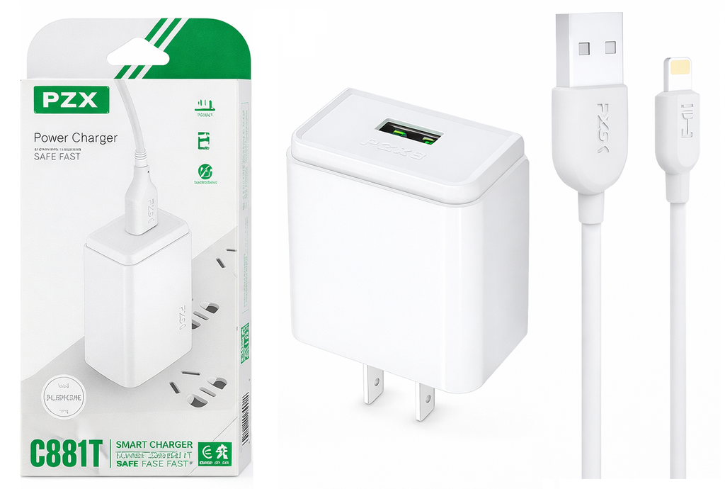 CARGADOR PZX USB-LIGHNTING (C881T)