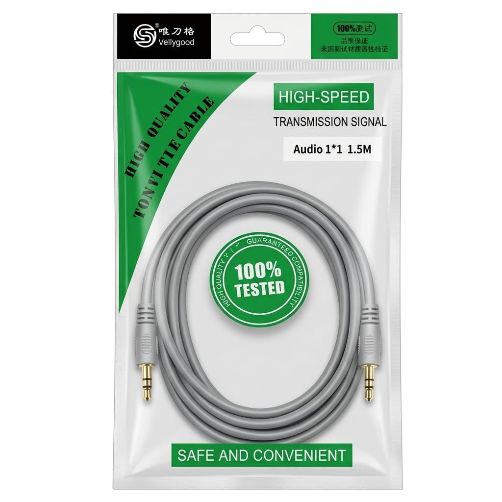 Cable Auxiliar 1x1 1.5m Gray