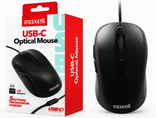 MOUSE MAXELL USB 5 BOTONES (MOWR-105C)
