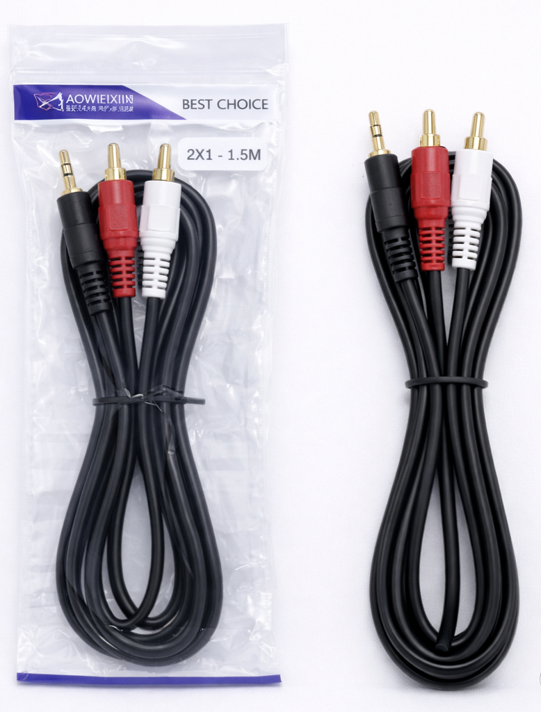 CABLE AUXILIAR 2X1 NEGRO 3.0M