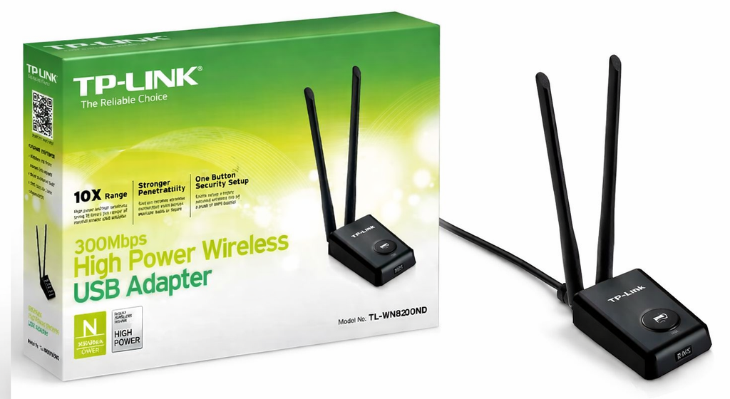 TP-LINK Adaptador de Red USB de ALTA POTENCIA TL-WN8200ND 5dBi (Rompe Muros)