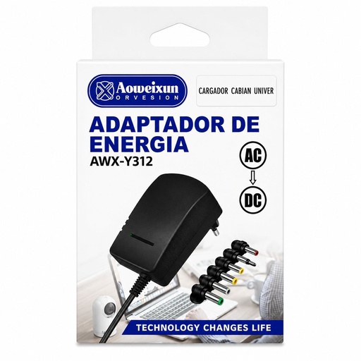 [TN] AOWEIXUN Adaptador de Energia 3V-12V a 3.0A (Cabina,Router,Camara,Tv Box,Cinta Led)