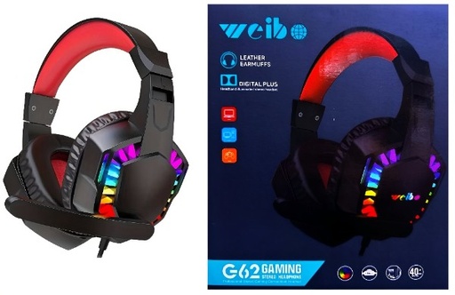 [TN] DIADEMA WEIBO GAMER 2 PLUG + USB (G62)