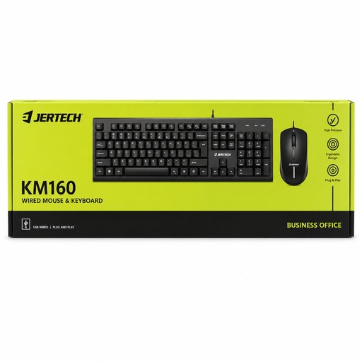 [TN] JERTECH Combo KM160 Alambrico Español USB 1500 DPI (Salpicaduras)