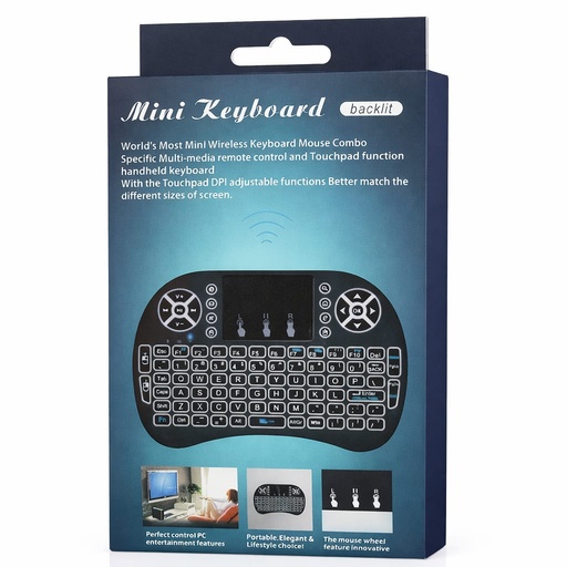 [TN] Teclado Mini Keyboard Smart TV Bluetooth/2.4gHz (Retroiluminado)