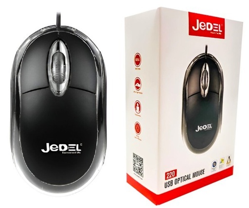 [TN] JEDEL Mouse 220 Alambrico USB 3 Botones 1200 DPI 