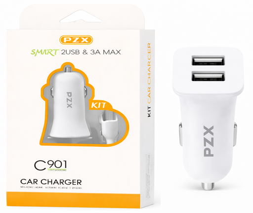 [TN] PLUGIN CARRO PZX 5V/3A + CABLE TIPO C (C901)