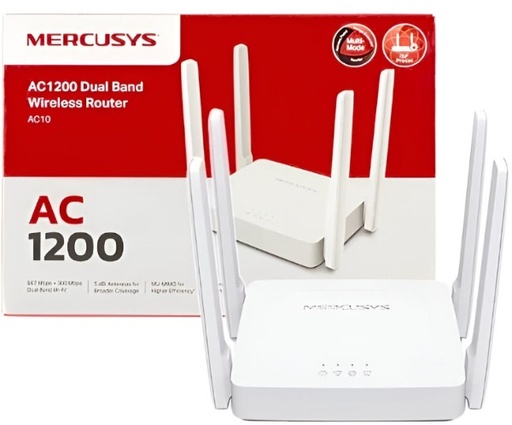 [TN] MERCUSYS AC10 Router Inalambrico Dual Band AC1200 5 dBi (Punto de Acceso y Extensor de Rango)