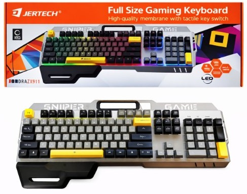[TN] Teclado Gaming K911 AURORA Alambrico USB Metalico LED JERTECH