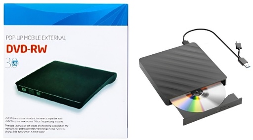 [TN] Unidad Quemadora Externa DVD Velocidad 3.0 USB/TIPO C
