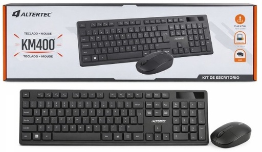 [TN] JERTECH Combo KM400 Inalambrico Español USB 1600 DPI Ultra Delgado (Salpicaduras)