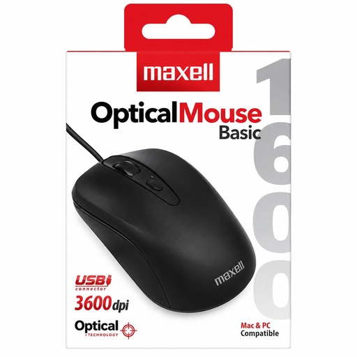 [TN] MAXELL Mouse Alambrico MOWR-101 1200/3600 DPI 