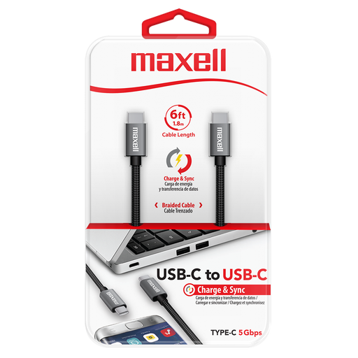 [TN] MAXELL Cable Tipo C a Tipo C Trenzado 2m (BRCCB-2M)