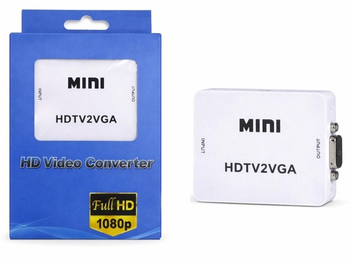 [TN] CAJA CONVERTIDORA HDMI (INPUT) A VGA (OUTPUT) 