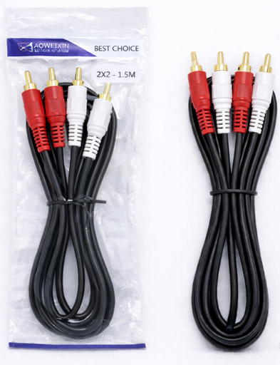 [TN] CABLE AUXILIAR 2X2 NEGRO 5.0M
