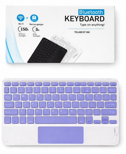 [TN] BT060 Teclado Bluetooth+Touch Recargable Multimedia (2-3hr)