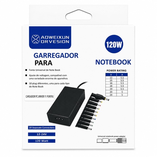 [TN] AOWEIXUN Adaptador de Energia 12V-24V a 5.5A (Portatiles,Cabinas,Parlantes)