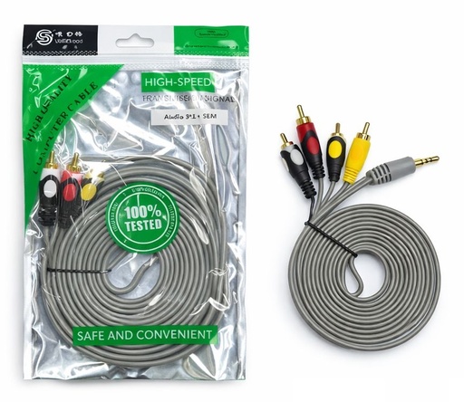 [TN] CABLE 3X1 3.0M GRIS