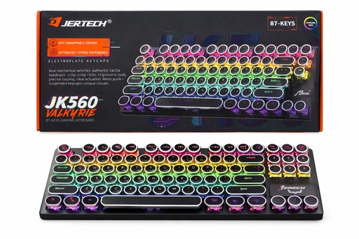 [TN] JERTECH Teclado Gaming Alambrico USB JK560 VALKYRIE Mecanico (Switch Azul)