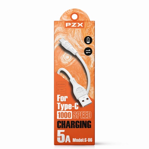 [TN] PZX Cable S06 Siliconado 5A de 1m Tipo C