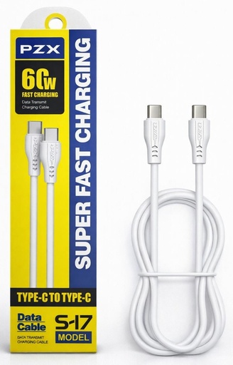 [TN] CABLE PZX 60W TIPO C A TIPO C 1M (S-17)